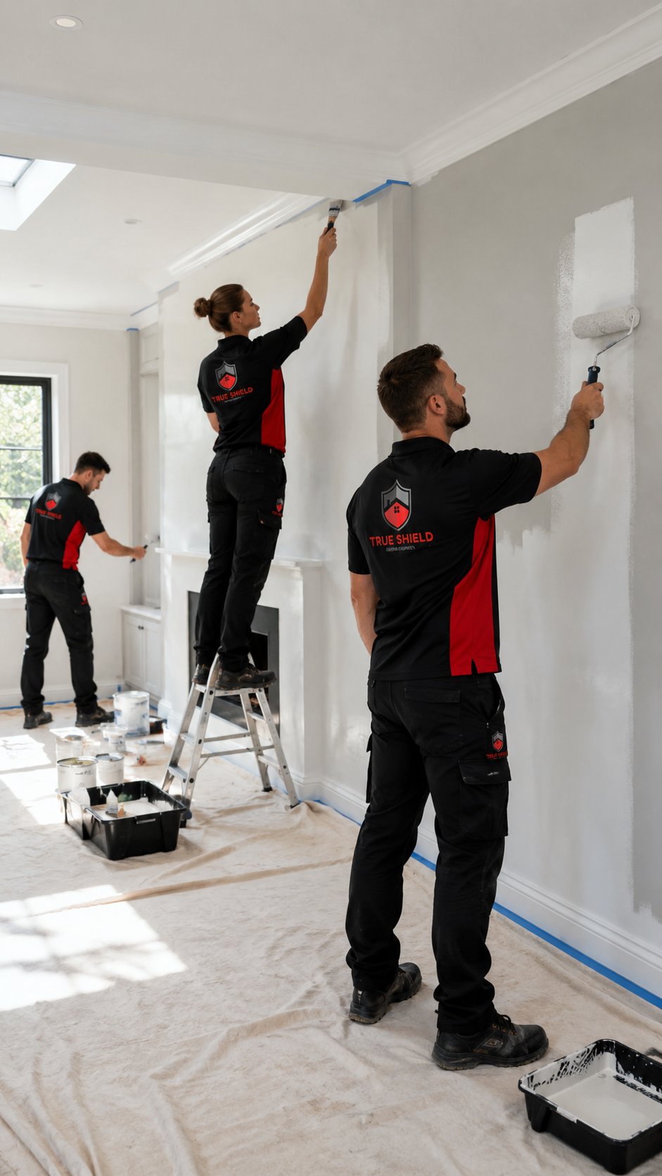 True Shield painters completing interior and exterior painting work at a home in Kent